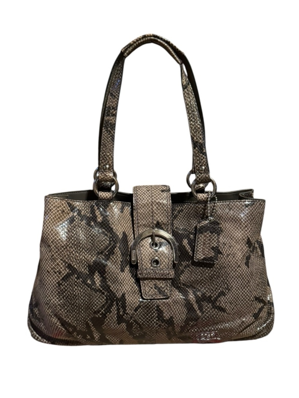 Coach Soho Python Embossed Leather Shoulder Bag
